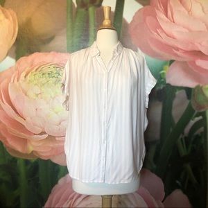 Madewell striped short sleeve button down shirt